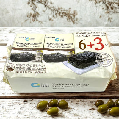 50%OFF💙 CJO Olive Oil Roasted Seaweed 6+3 Pack