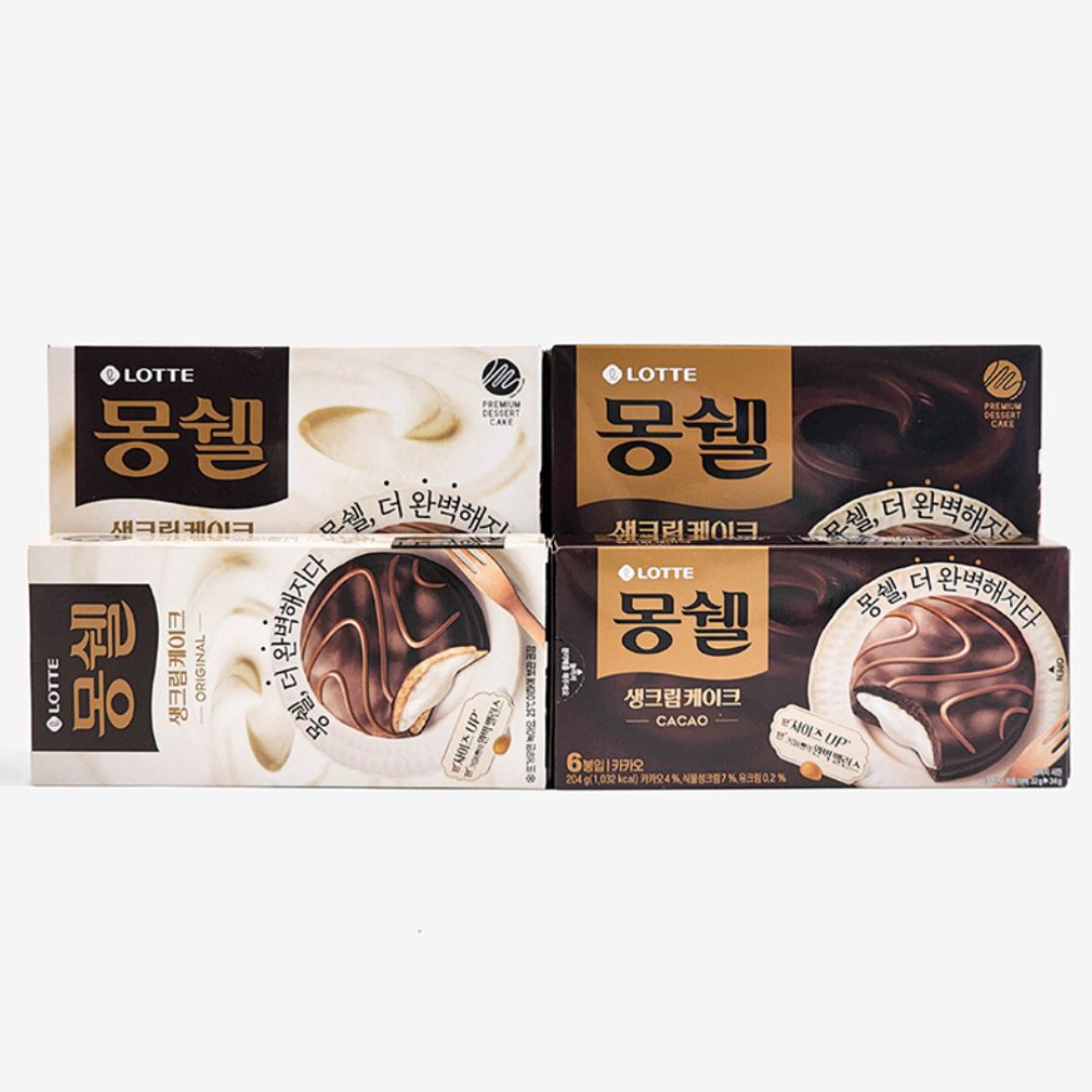 Lotte Moncher Premium Cream Cake 12pk [2 Flavours]