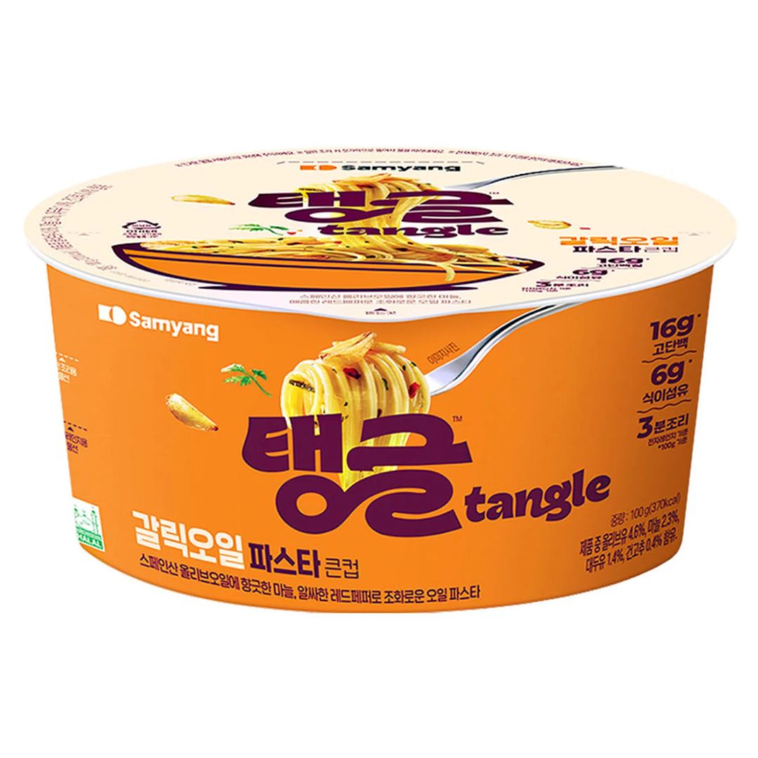 3분만에 만드는 밥🍝 탱글 파스타 컵 갈릭오일/크리미머쉬룸 105g 탱글 파스타 컵 105g