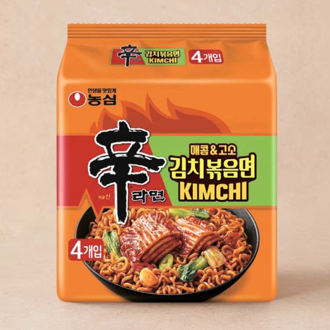 Nongshim Shin Ramyun Kimchi Stir-Fried Noodles 137g × 4Pack
