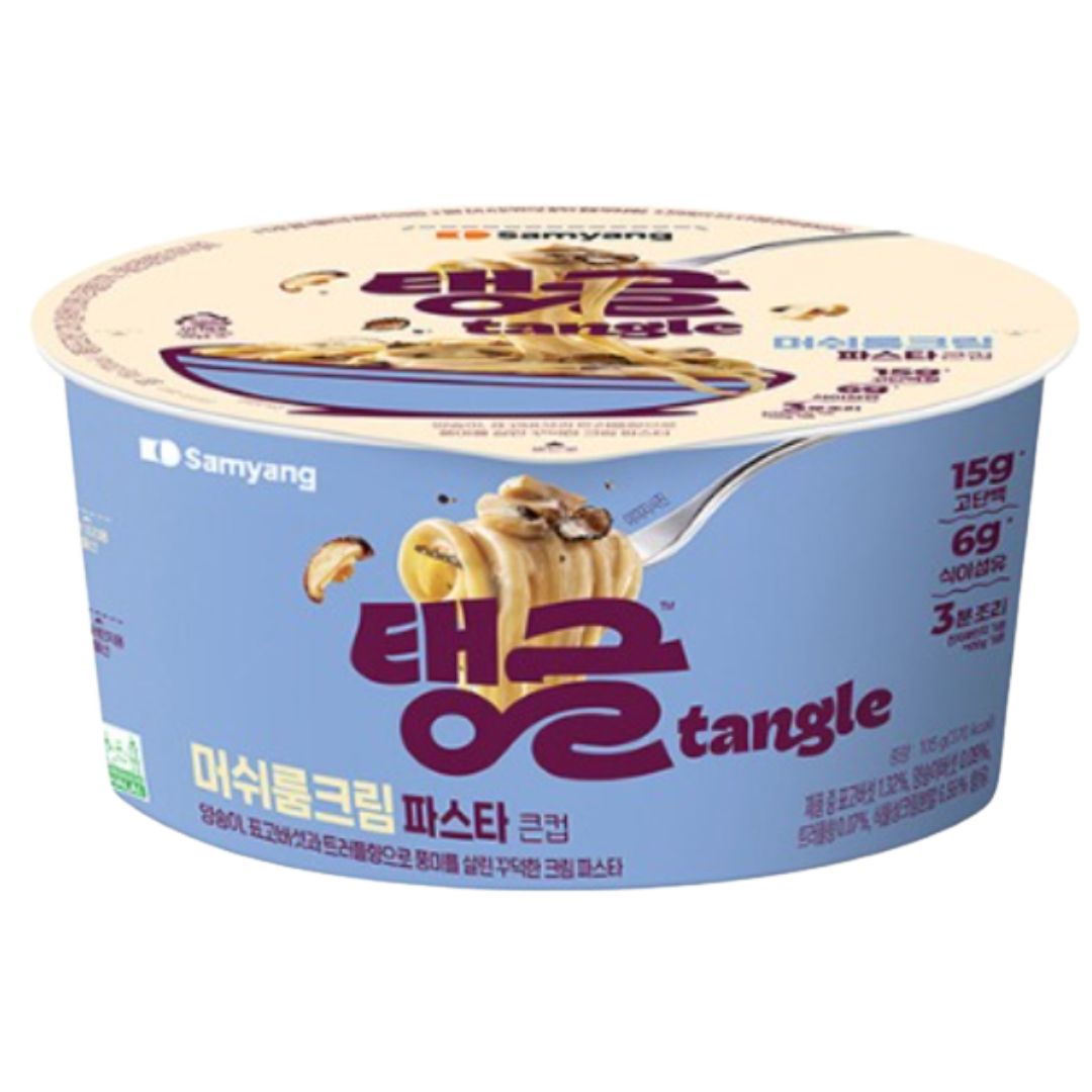 3분만에 만드는 밥🍝 탱글 파스타 컵 갈릭오일/크리미머쉬룸 105g 탱글 파스타 컵 105g