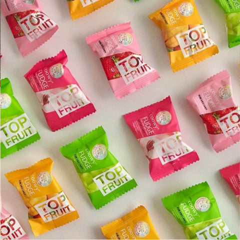 TOP FRUIT COOWY FUDGE Pure Juice Candy 320g _4 Types
