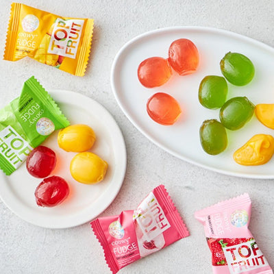 TOP FRUIT COOWY FUDGE Pure Juice Candy 320g _4 Types