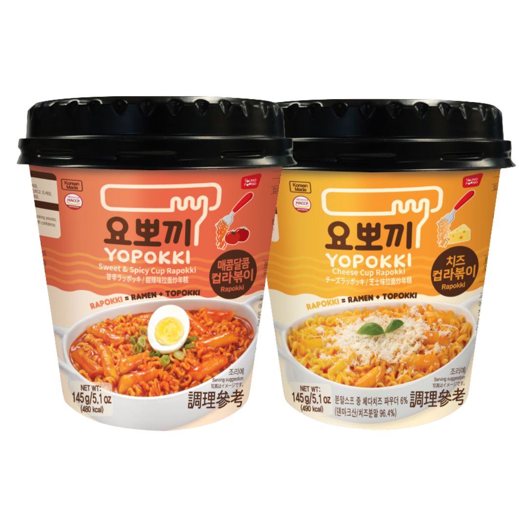 30%OFF💕 Yopokki Rabokki Cup 145g – Spicy & Sweet / Cheese