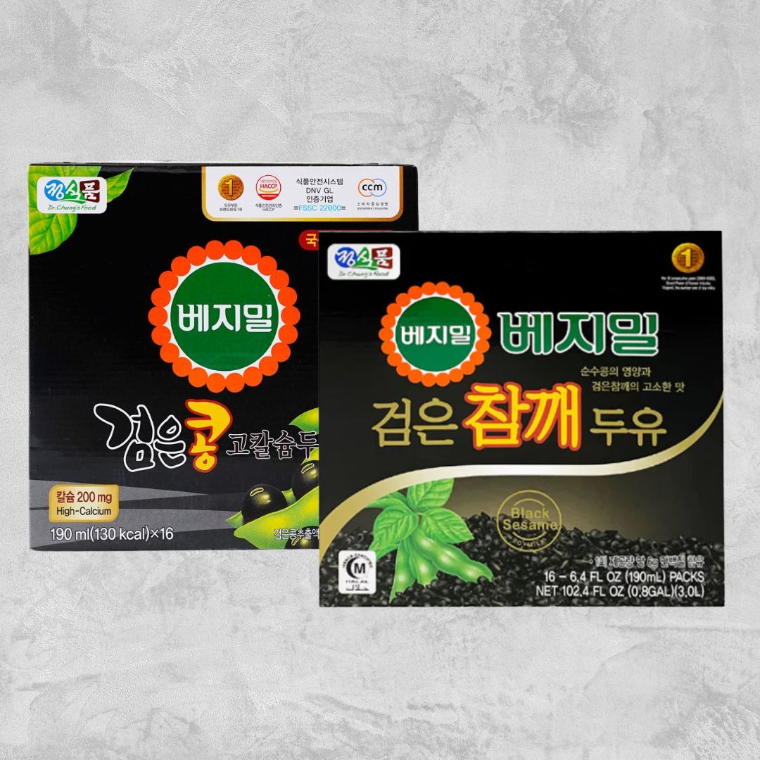 Nutritious and Delicious🖤Vegemil Soy Milk Black Sesame /Black Soybean 190ml × 16 Pack