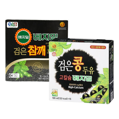 Nutritious and Delicious🖤Vegemil Soy Milk Black Sesame /Black Soybean 190ml × 16 Pack