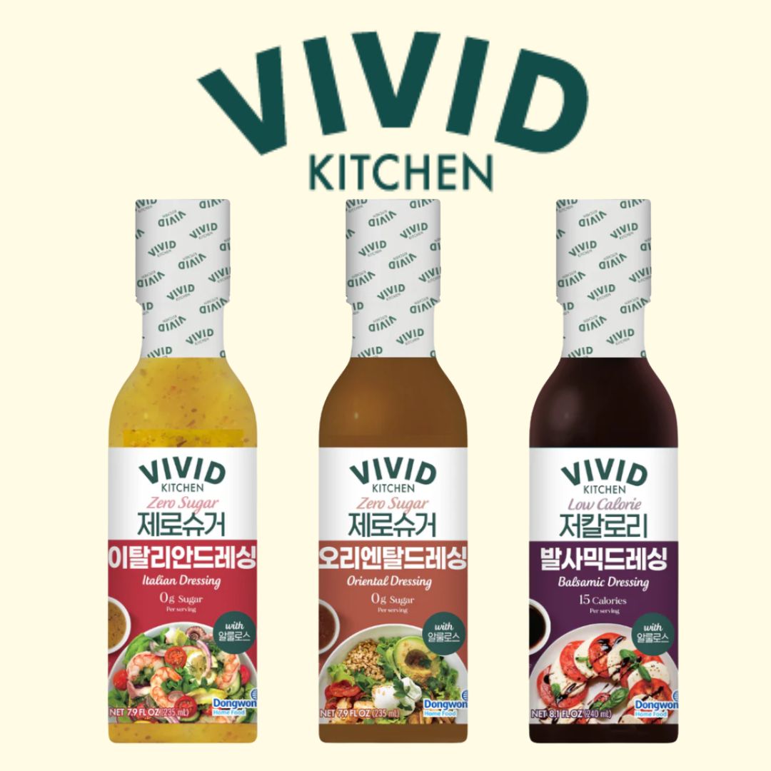 Vivid Kitchen Zero Sugar & Low Calorie Dressing 235g (3 Flavors)