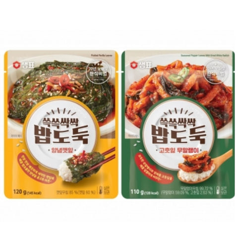 쓱 신싹 새싹 밥도둑 2종 (양념잎/고춧잎 무말랭이) 양념 깻잎 / 양념 고추잎 &amp; 말린 무무
