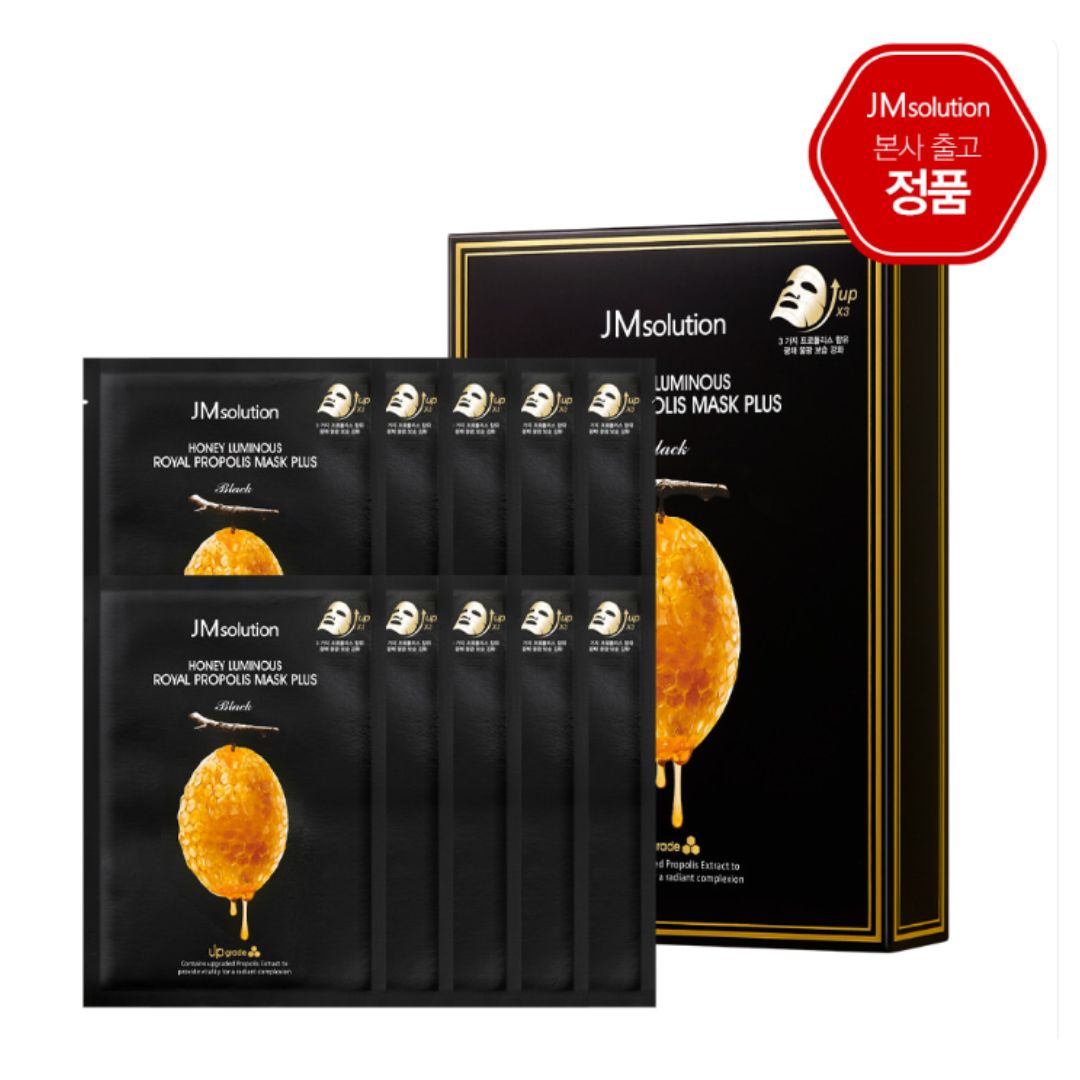 Limited Stock⏰JM solution Honey Luminous Royal Propolis Mask 30ml*10 Sheets