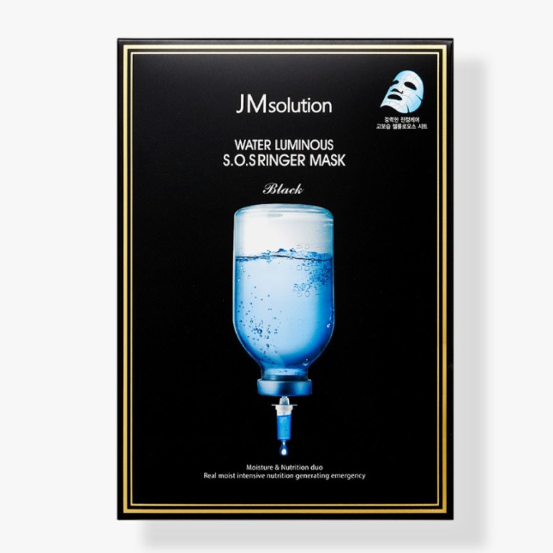Limited Stock⏰JM solution Water Luminous SOS Ringer Mask Black 30ml*10 Sheets