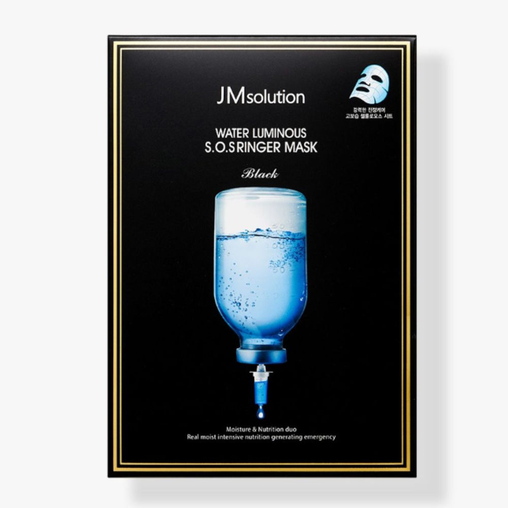 Limited Stock⏰JM solution Water Luminous SOS Ringer Mask Black 30ml*10 Sheets