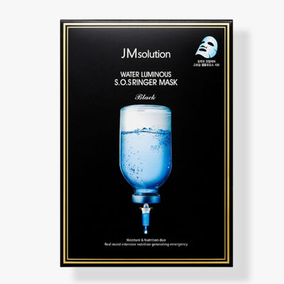 Limited Stock⏰JM solution Water Luminous SOS Ringer Mask Black 30ml*10 Sheets