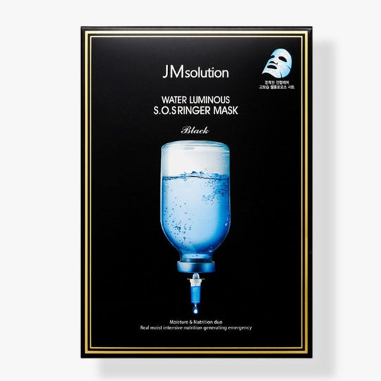 Limited Stock⏰JM solution Water Luminous SOS Ringer Mask Black 30ml*10 Sheets