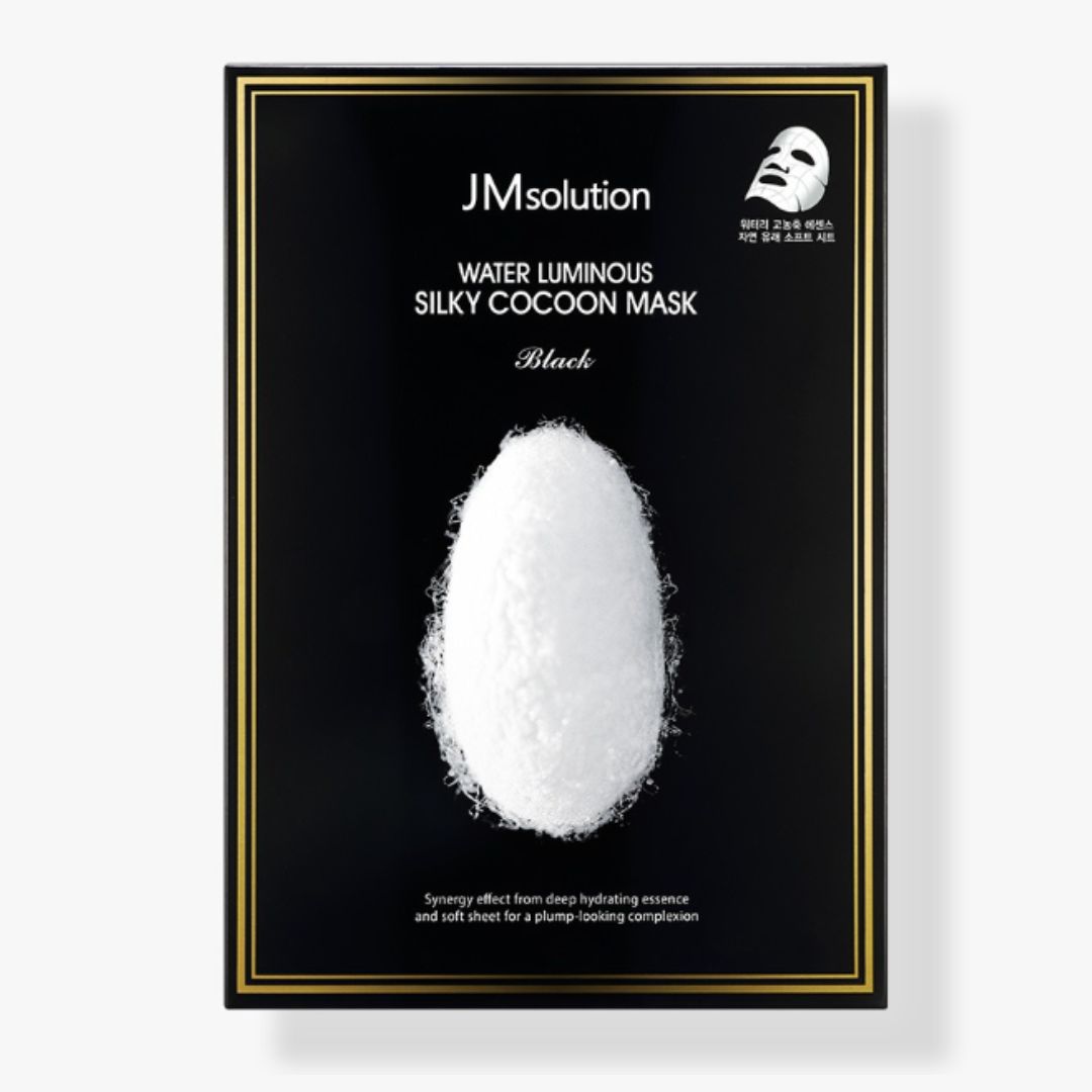 Limited Stock⏰JM solution Water Luminous Silky Cocoon Mask Black 35ml*10 Sheets