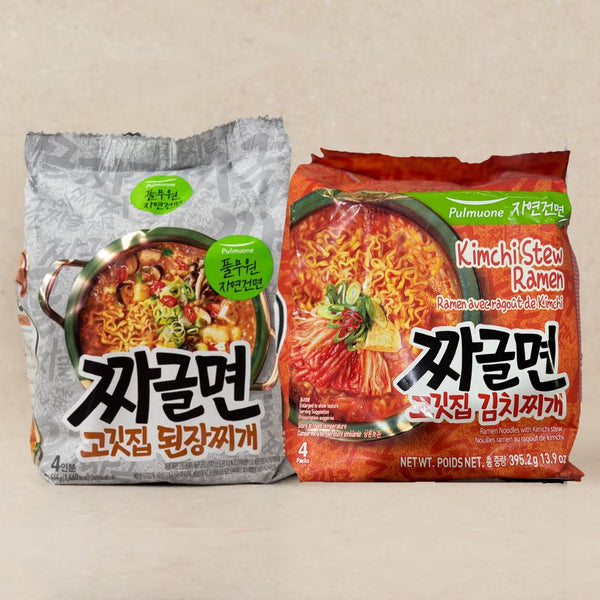 Pulmuone Jjaglmyeon canh tương quán thịt/canh kimchi 4 cái