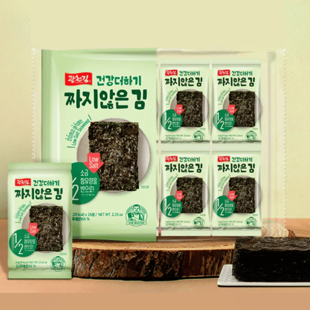 Kwangcheonkim  Low Salt Roasted Seaweed 4g* 16 Packs