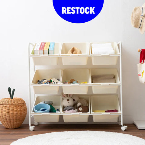 Don’t miss it! Damda Trolley Mobile Open Storage Rack (3x3) – KMALL09