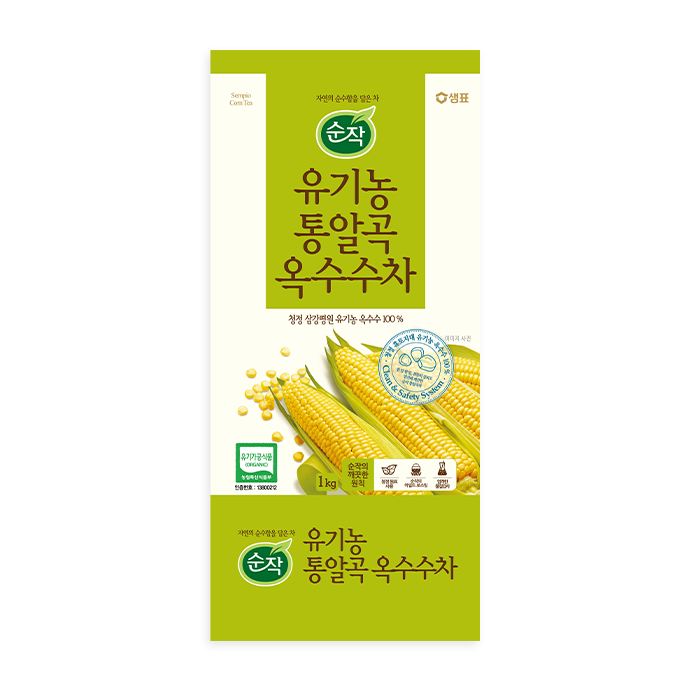 [샘표] 순작 유기농 옥수수차 알곡 1kg