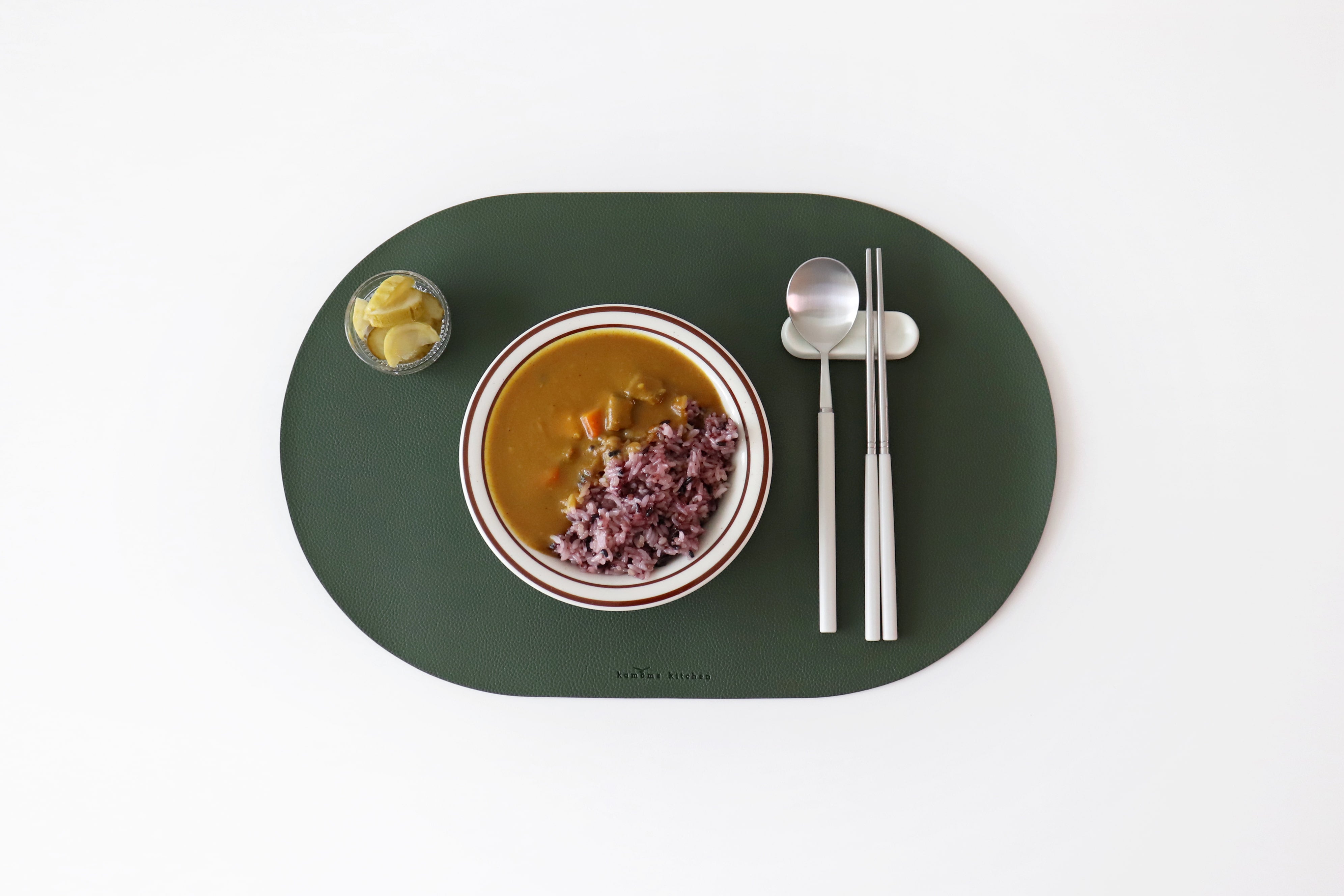 카모메 키친 캔버라 인조가죽 식탁매트 KAMOME KITCHEN Artificial Leather Table Mat 4 colours