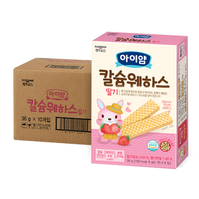 일동후디스 아이얌 칼슘 웨하스 딸기 36g | [ILDONG FOODIS] Calcium Wafers Strawberry 36g