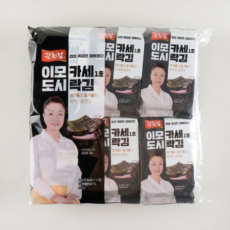 흑백요리사 이모카세 도시락김 4gX12봉 Imokase Seasoned Seaweed for Lunchbox