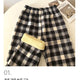 겨울 양털체크 바지 홈웨어 Winter Fleece Checkered Pajama Pants (5 Colors)