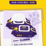 مناديل حيوانات أليفة للعناية بالبشرة كيوتكيوتانارا باوباومونغ PAW-PAW MONG Skincare Pet Tissue 30Wipes