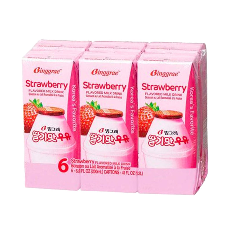 [빙그레] 빙그레 딸기맛 우유 200ml*6p