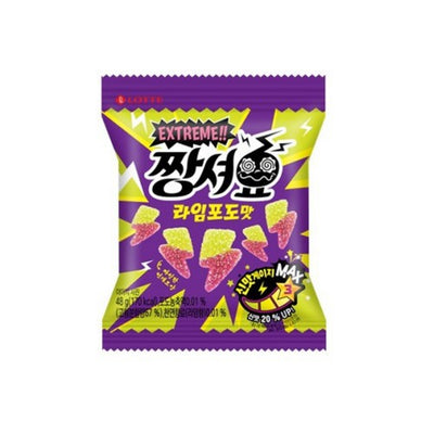 [롯데] 젤리셔스 짱셔요 라임포도맛 48g