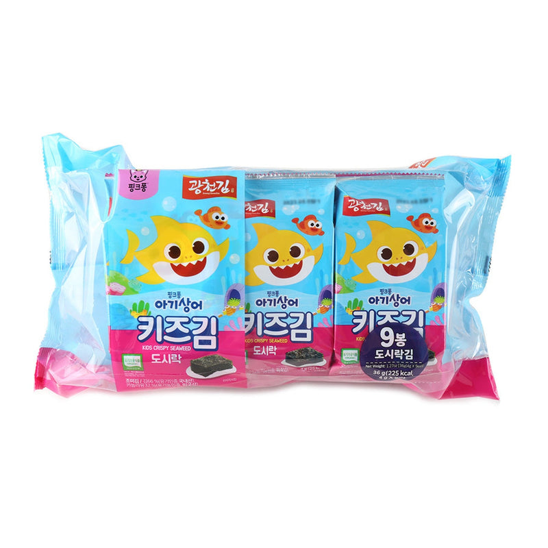 [광천] 핑크퐁 키즈김 도시락 저염 4g*9p