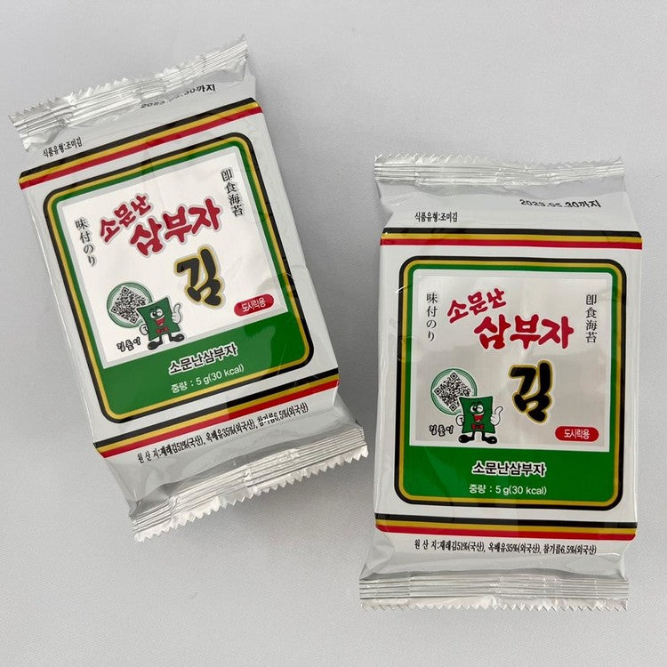 소문난 삼부자 도시락 김 ThreeBuja Roasted Laver 16p