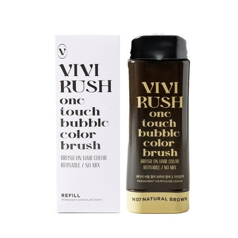 쓱쓱 빗으면 끝! 원터치 셀프 새치커버 거품 염색약 VIVI RUSH One Touch Bubble Colour Brush