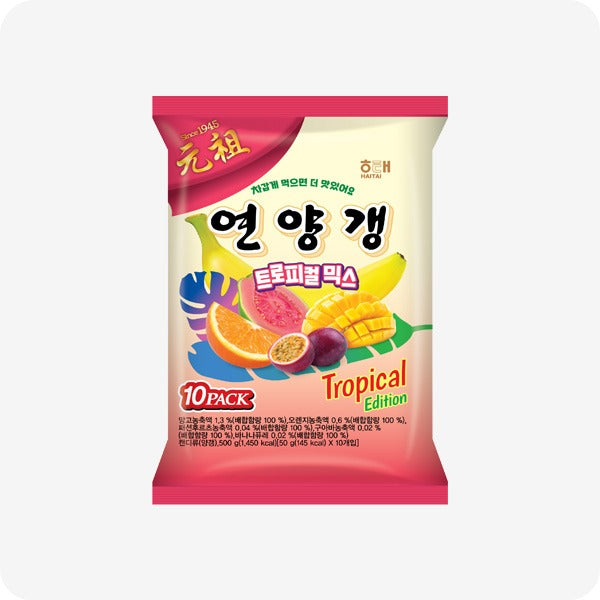 해태제과 연양갱 트로피컬 믹스 500g (50g x 10) | Haitai Yeonyanggaeng Tropical Mix 500g