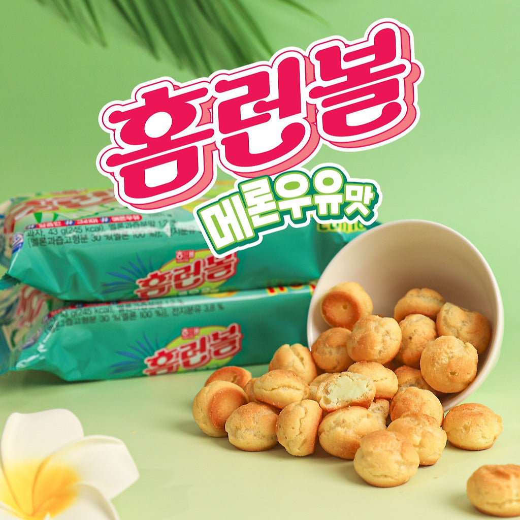 [홈런볼] 홈런볼 메론우유맛 43g | [HOMRUN BALL] Homerun Ball Melon Milk 43g