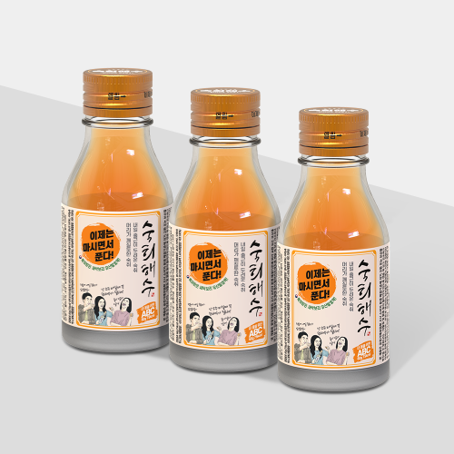 숙취 해소 음료 숙희해수 Korean hangover relief drink Sukhuihaesu 60mL X 3 Bottle