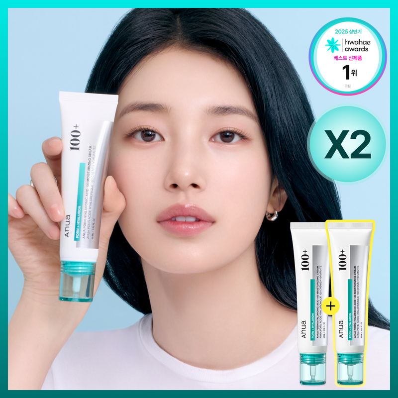 아누아 피디알엔 히알루론산 100 수분 크림 60ml 2입 기획 (+피디알엔 토너 40ml)