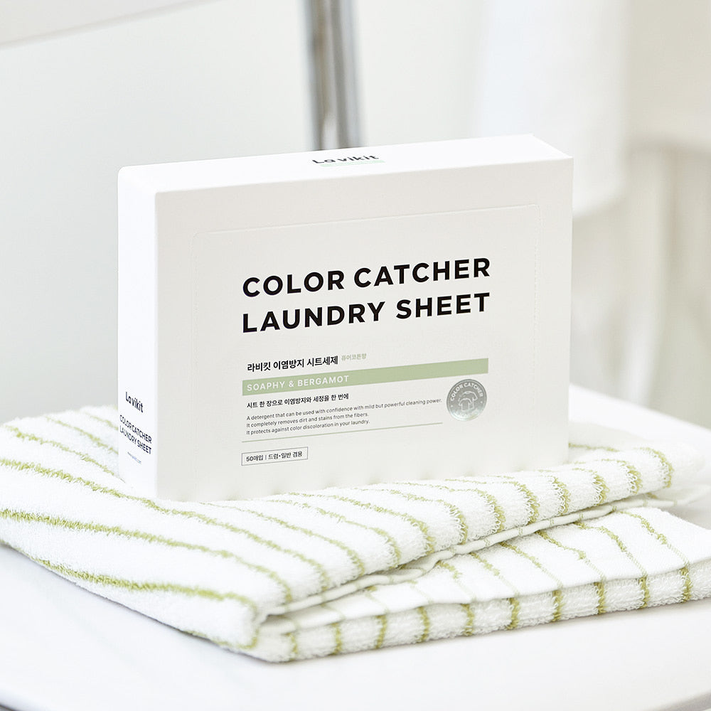 라비킷 이염방지 시트세제 50매입 La vikit Color Catcher Laundry Sheet