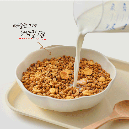 델리스푼 프로틴 시리얼 로슈얼 2종 Delispoon Low Sugar Cereal 35g