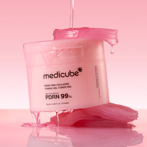 메디큐브 PDRN 핑크 콜라겐 토닝 겔 토너 패드 120ml medicube PDRN Pink Collagen Toning Gel Toner Pad (70 pads)