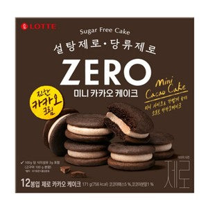 롯데 제로 카카오케이크 171g (8입) | [LOTTE] Zero Cacao Cake 171g