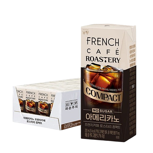 50%SALE❤️ 로스터리 아메리카노 French cafe Roastery Americano no sugar 200mlX24P