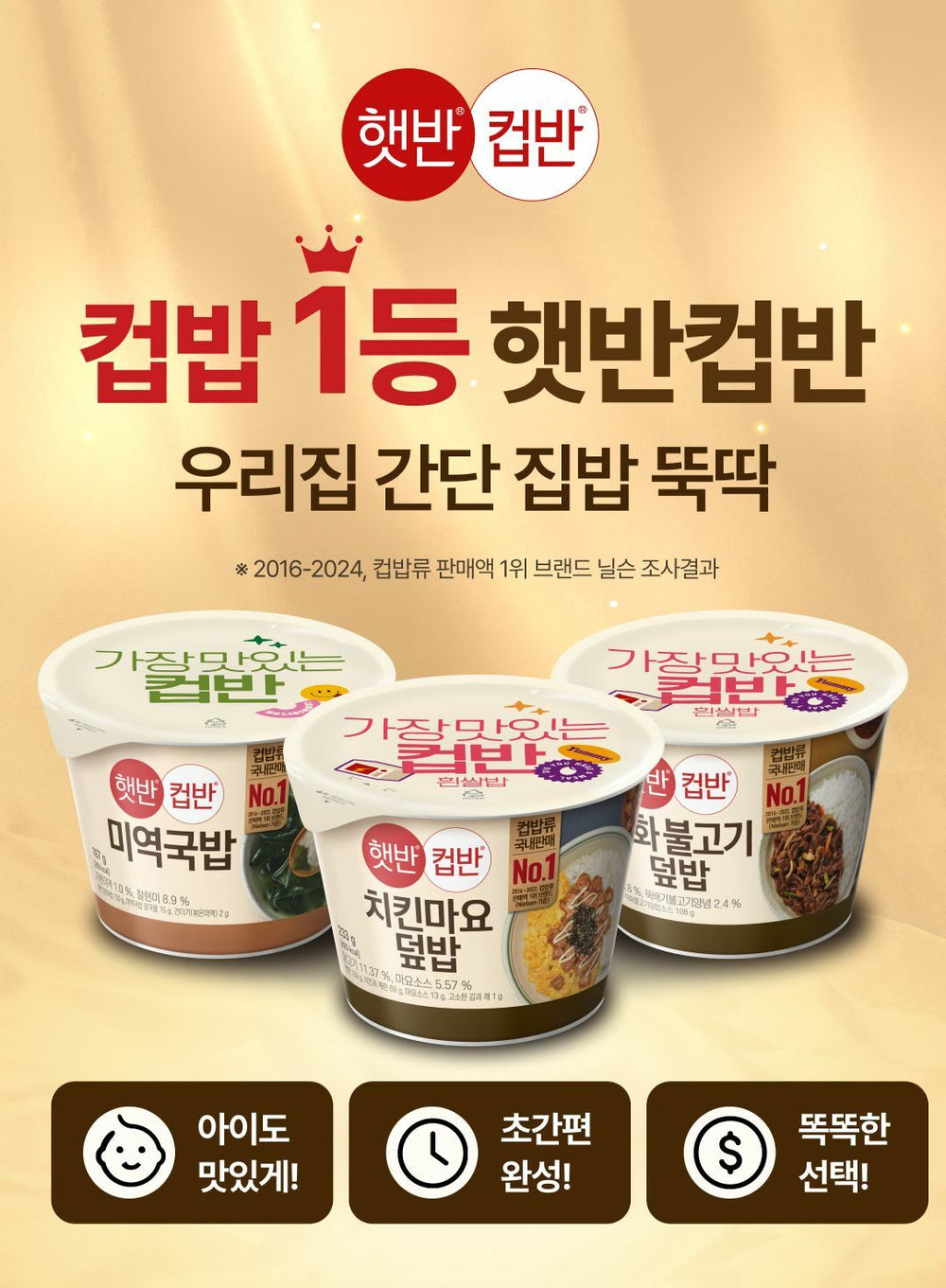[제일제당] 햇반컵반 철판제육덮밥 256g