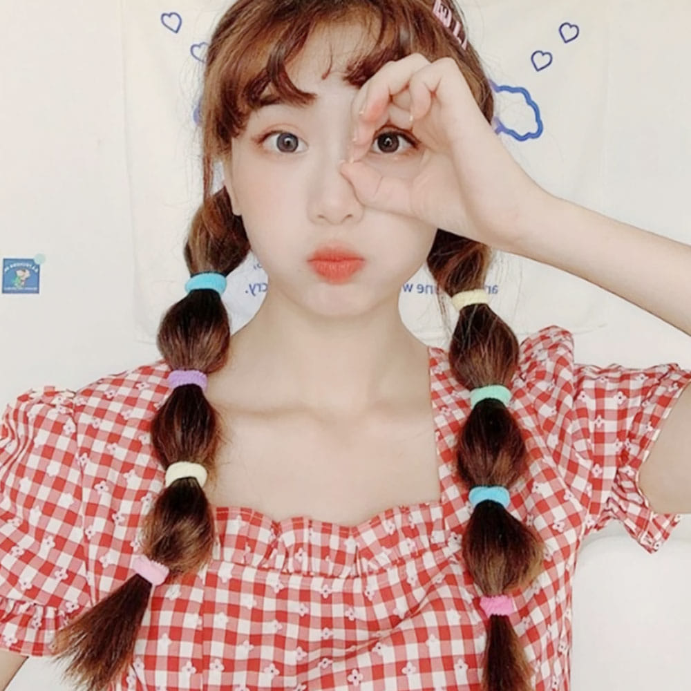 튼튼한 컬러 노팁 머리끈(20개) Strong and Durable Color Hair Tie 20ea