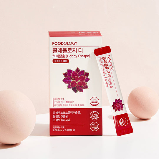 푸드올로지 빨간통 콜레올로지 드링크 믹스(티) Foodology Coleology Drink Mix(Tea) 800mg X 15P (120g)