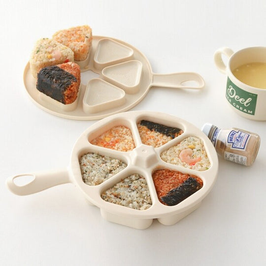 손잡이 삼각김밥 주먹밥 메이커 6구 (아이보리) Kimbap & Rice Ball Maker 6-Cup (Ivory)