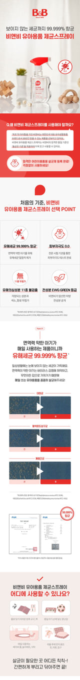 [비앤비] 비앤비 제균 스프레이 용기 300ml