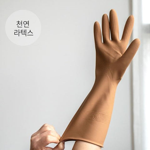 [생활 공작소]라텍스 고무장갑 일반형 (33cm) Dishwashing Rubber Gloves