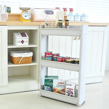 💓 Portable Trolley Slim Shelf 18cm / 3/4/5 Tier