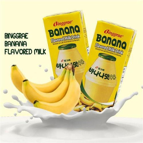 빙그레 우유 시리즈 바나나맛/메론맛/딸기맛/커피/타로 BANANA FLAVORED MILK