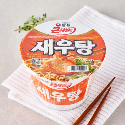 풍부한 해물 건더기 농심 새우탕 큰사발 Nongsim Shrimp cup noodle 115g